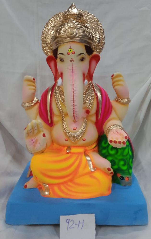 Ganpati Idol sitting in Ardhpadmasan - Atharv Eco-friendly Ganesh Idols