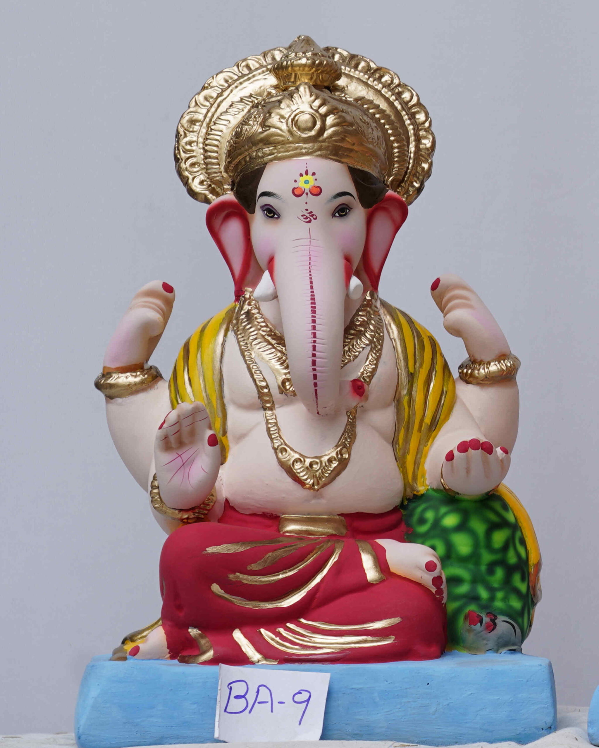 Ganpati Idol sitting in Ardhpadmasan - Atharv Eco-friendly Ganesh Idols