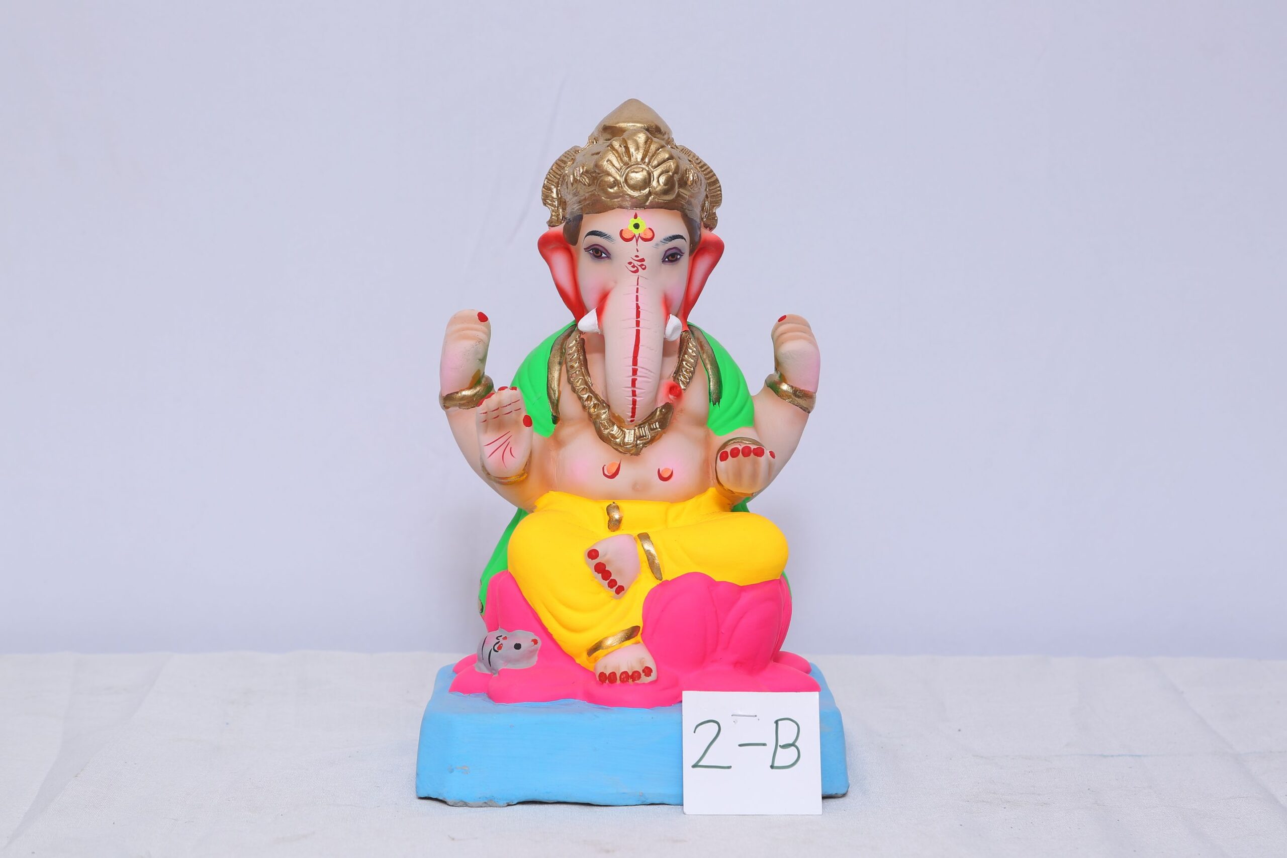 Ganpati Idol sitting on Lotus Flower - Atharv Eco-friendly Ganesh Idols