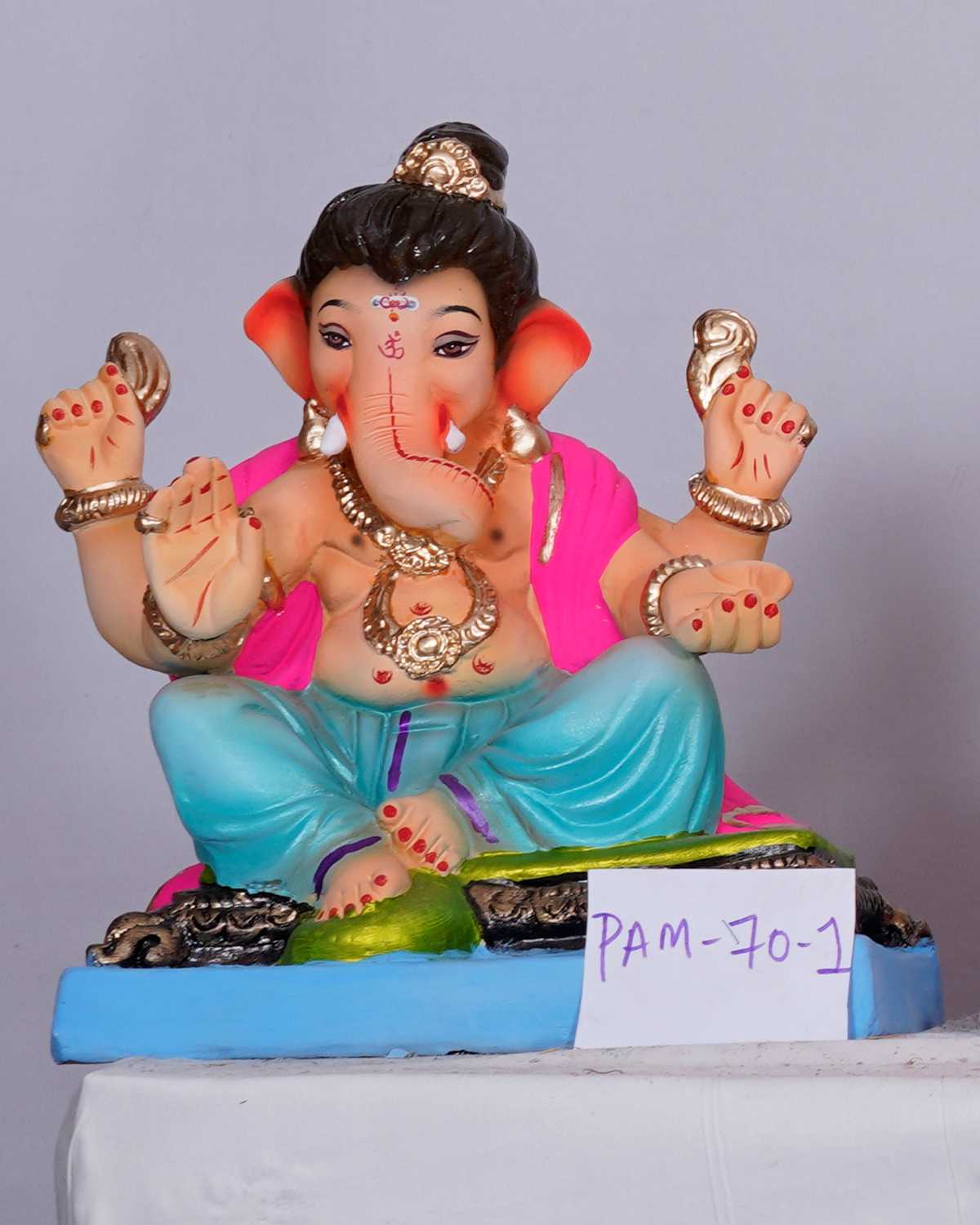 Bal Ganpati sitting on Aasan - Atharv Eco-friendly Ganesh Idols