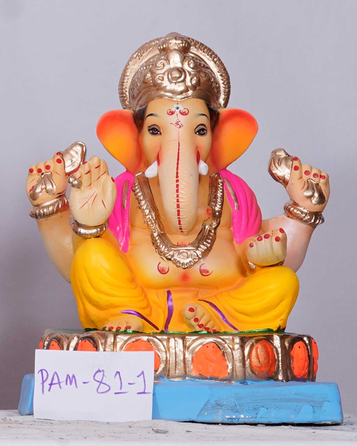 Ganpati Idol sitting on Ashtavinayak Aasan - Atharv Eco-friendly Ganesh ...